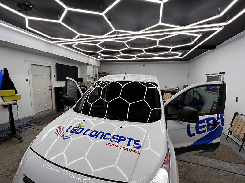 hexagon auto detailing lights