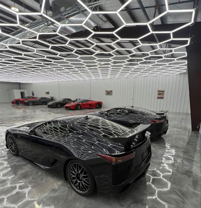 Unleashing the Potential of Hexagon Detailing Garage Lights 8 hexagon garage lights