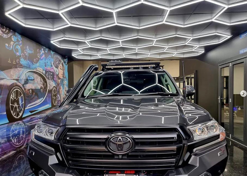 hexagon lighting garage