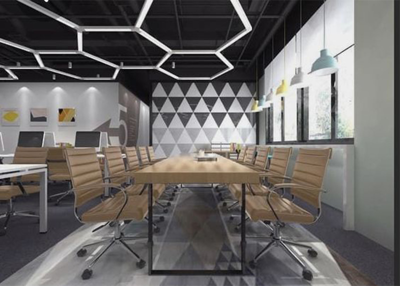 Linkable LED Shop Lights Hexagon: Transform Your Shop Ambiance 8 hexagon shop lighting