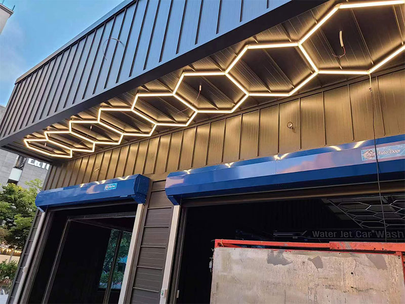 Hexagon Lighting Shops for Eye-Catching Design 9 hexagon shop lights LED 1