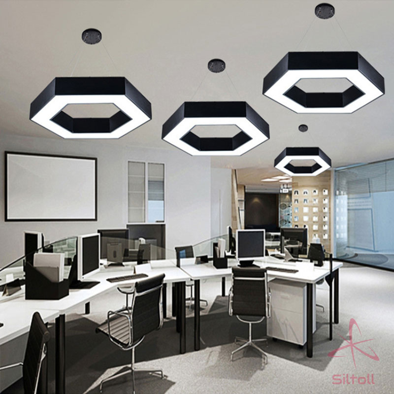 Hexagon LED Office Lights: Where Form Meets Function for Success 7 hexagon office lights