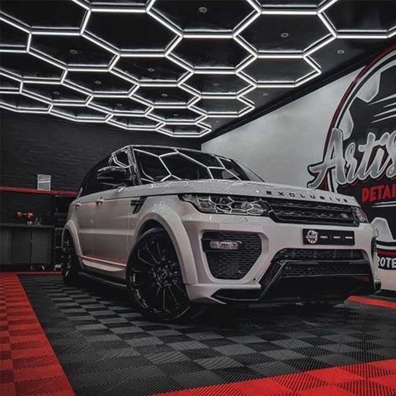 hexagon detailing LED lights