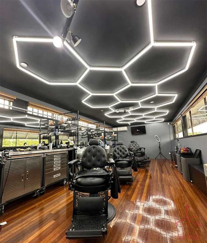Hexagon Bright Shop Lights: Lighting Excellence 7 hexagon shop LED lighting