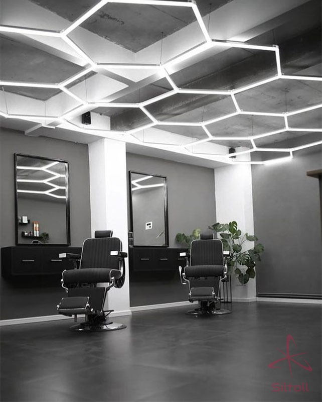 Hexagon Bright Shop Lights: Lighting Excellence 9 hexagon shop LED lights 1