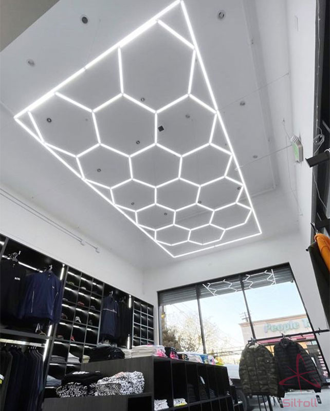 Hexagon Bright Shop Lights: Lighting Excellence 8 hexagon shop lighting LED