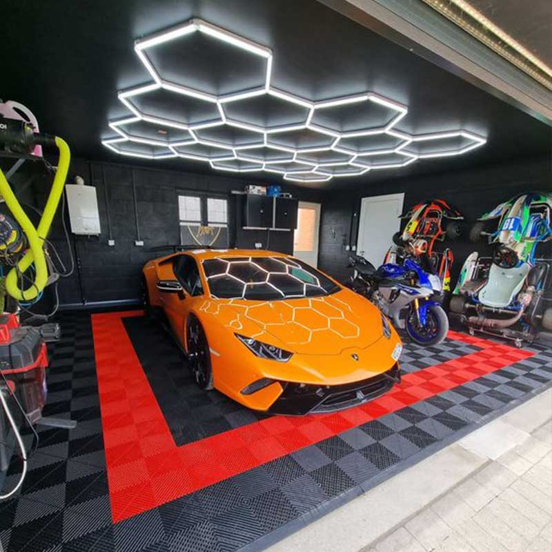 Hexagon Lights in Garage: Enhance Functionality with Modern Lighting 7 LED garage lights