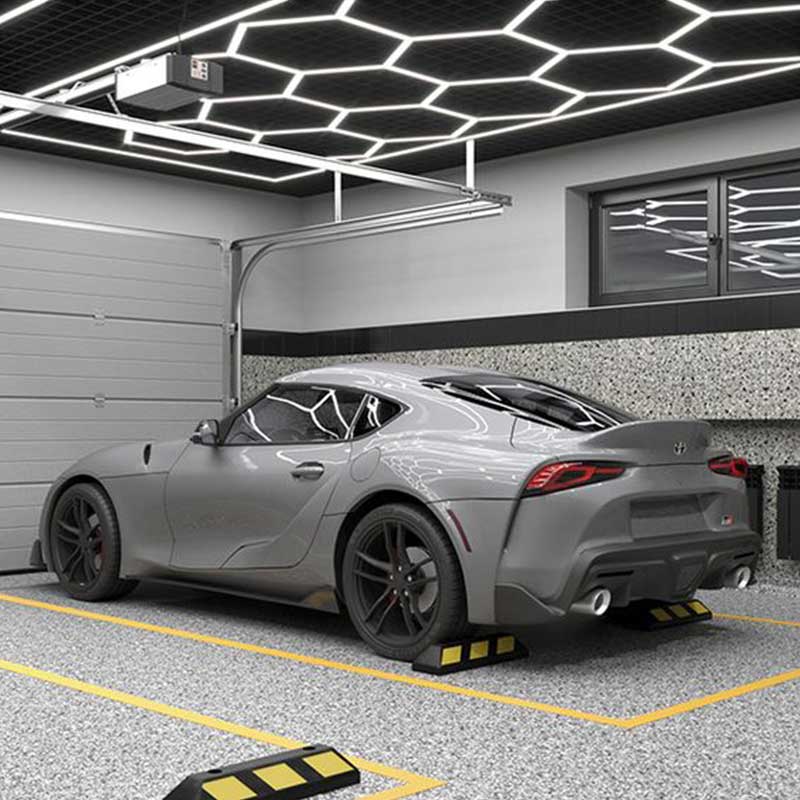 garage hexagon LED lights