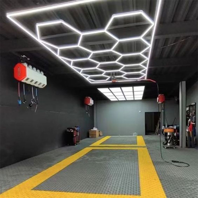 Hexagon LED Garage Light Innovations: Brighten Your Garage 8 garage lighting hexagon 3