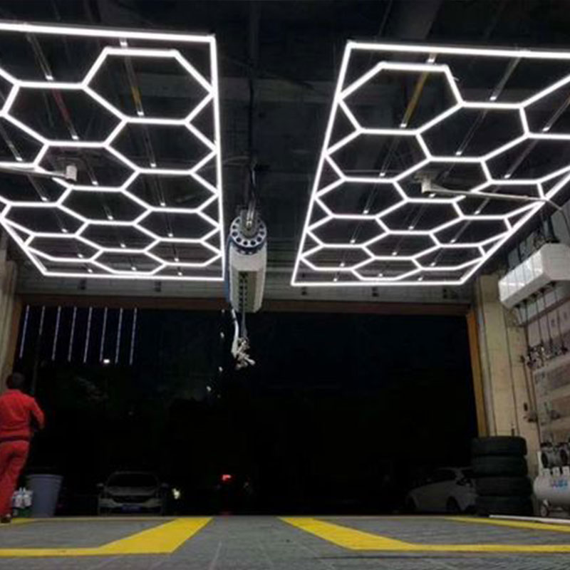 Hexagon LED Garage Light Innovations: Brighten Your Garage 7 hexagon garage LED lights 1