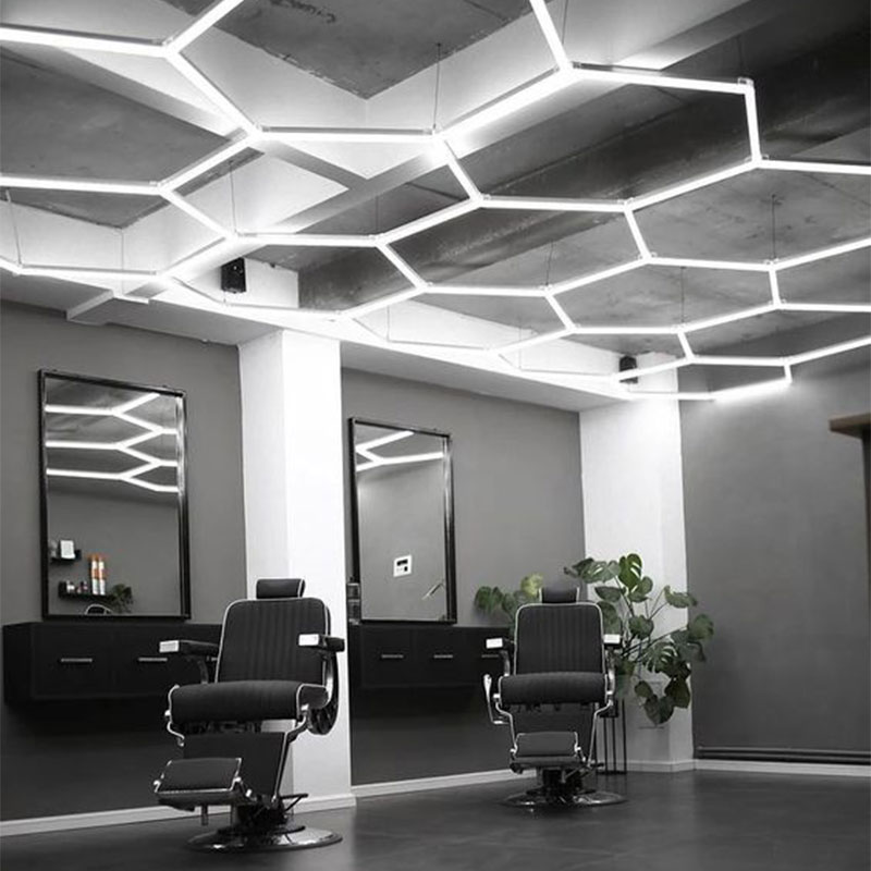 hexagon LED shop lighting 3