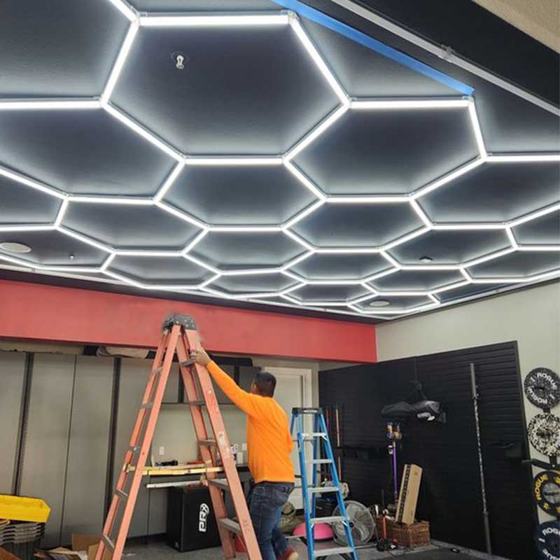 hexagon LED shop lighting 4