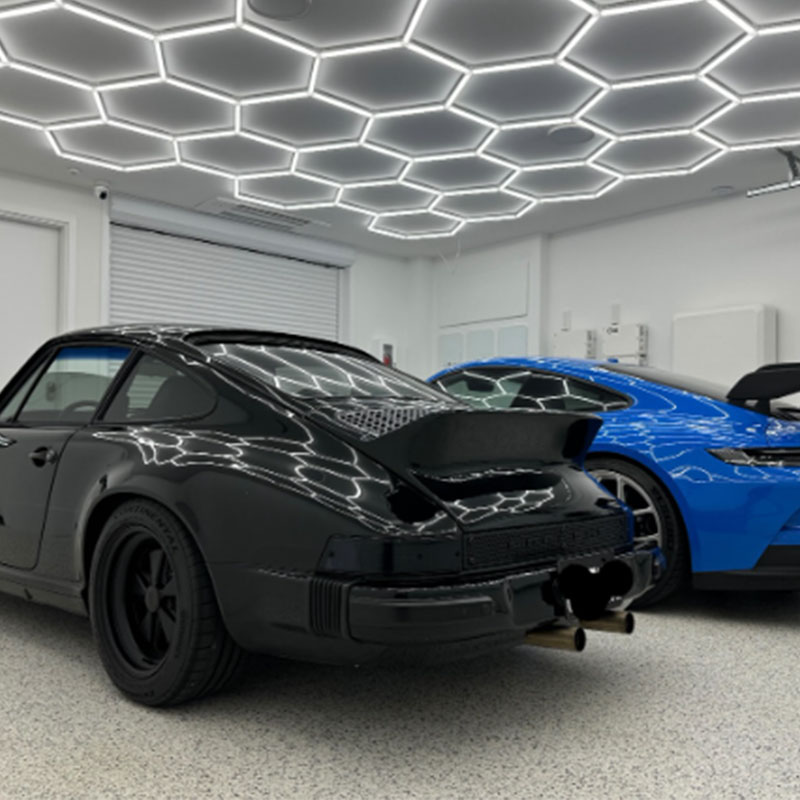hexagon led lights garage