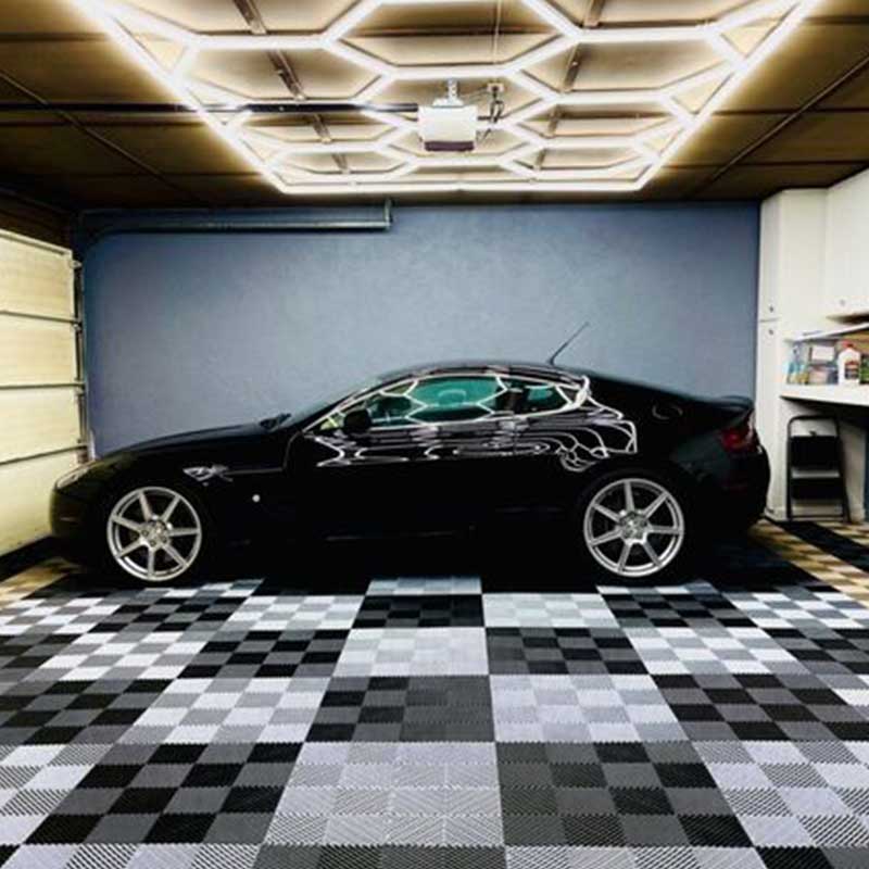 led hexagon lights garage