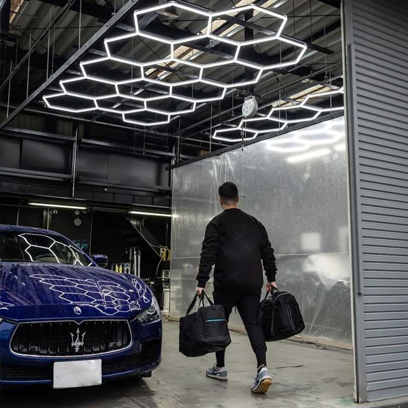 Do LED garage lights get hot? 7 garage hexagon LED lights