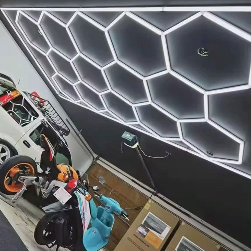 How to turn on hexagon lights? 9 hexagon LED lights